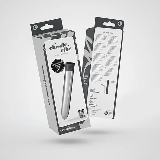 Вібратор Crushious Classic Vibe 17.5 см (сріблястий) - фото 13