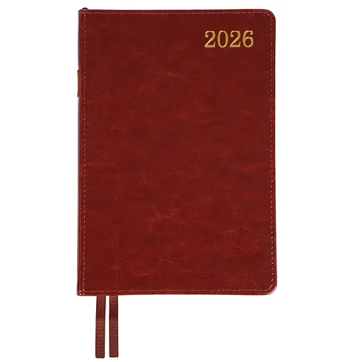 Щоденник-діловий записник А5 Leo Planner датований 2026 City коричневий 368 сторінок (252668)
