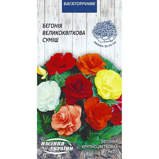 Насіння Бегонія великоквіткова Насіння України суміш 10 шт. (756200)