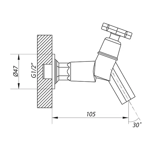 Монокран Zerix JIK22 102-A ZX2757, Хром матовый - фото 2