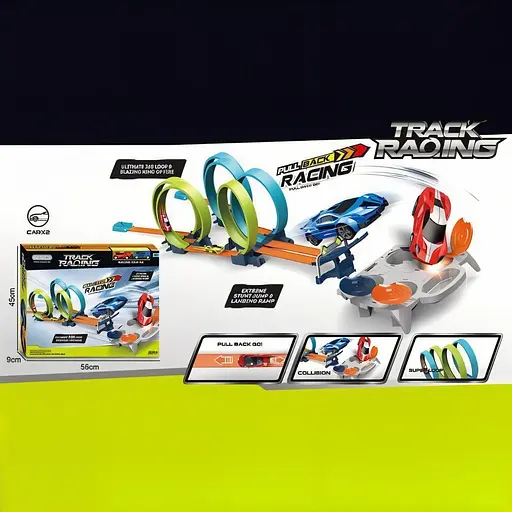 Трек із інерційними машинками JJ 172 трюкові петлі, мішень, захоплюючі перегони - фото 2