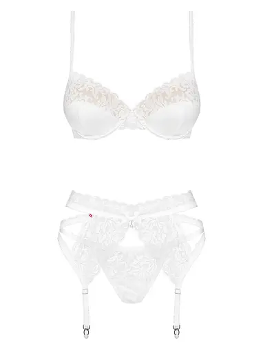 Комплект білизни Obsessive 871-SEG-2 L/XL білий - фото 3