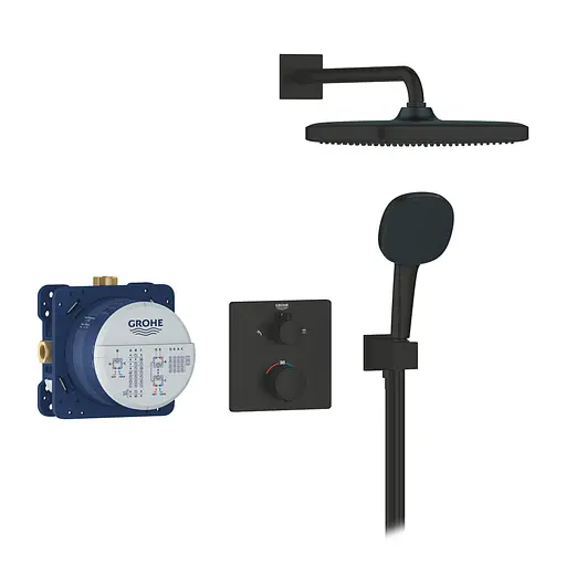 Душова система термостатична Grohe QuickFix Precision з Vitalio Comfort 250 348822430, Чорний матовий - фото 3