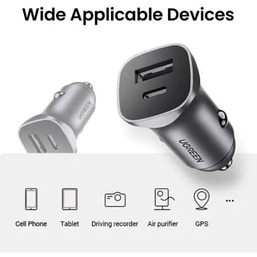 Автомобильное зарядное устройство Ugreen CD130 20W USB Type-C PD Car Charger - фото 2