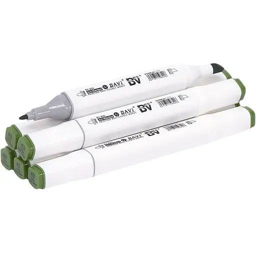 Скетч-маркер двусторонний Bavi №43, на спиртовой основе, 10 шт.