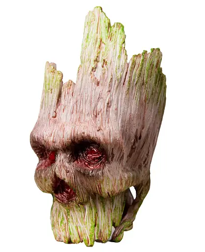 Горшочек для цветов и канцелярии Грут Groot G11 череп + круглая подставка - фото 6