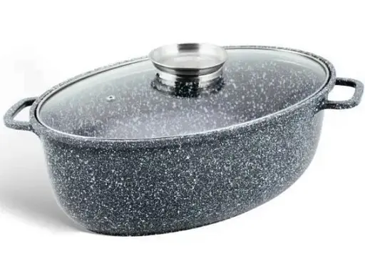 Гусятниця Edenberg EB-4603 8 л овальна з мармуровим покриттям - фото 3