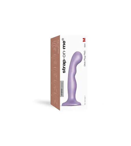 Насадка для страпону Strap-On-Me Dildo Plug P&G Lilas Metallic M - фото 6