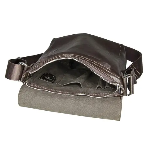 Шкіряна чоловіча сумка через плече GRANDE PELLE 24х24 см nsa0001289 - фото 4