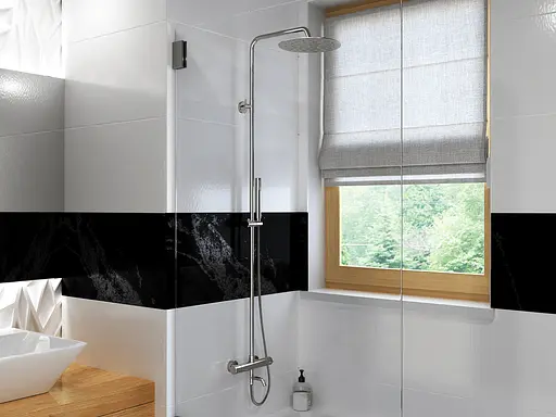 Душова система Corsan Lugo хром з термостатом та виливом CMN01TCHW, Хром - фото 3