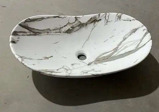 Умивальник накладний Mixxus Premium Wave-0105 marble 620x360x160 мм MP6559, Мармур - фото 6