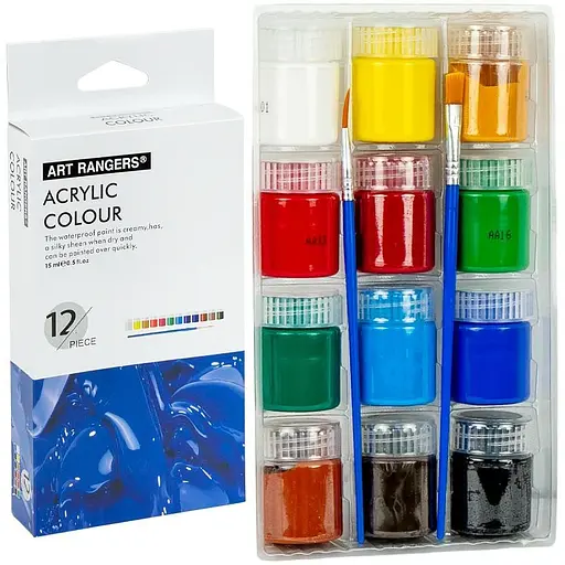 Фарби акварельні художні "Art Ranger" A12015-1, 15 мл, 12 кольорів
