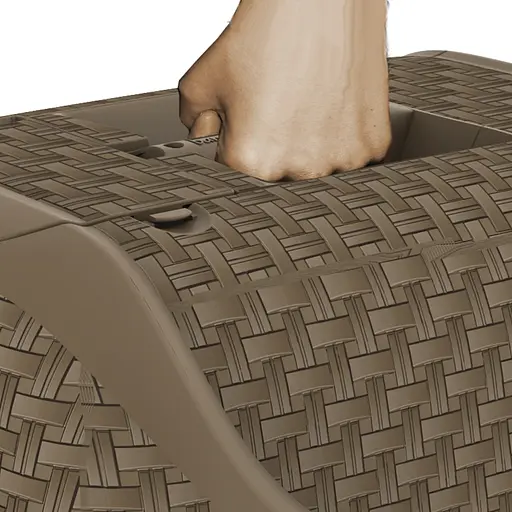 Закритий туалет для котів PRIVE' 41,8x50,5x39,6h, сіро-бежевий - фото 7