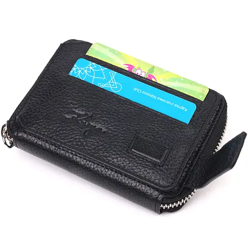 Кошелек женский на молнии из натуральной кожи 12х9х1.5 см KARYA 12х9х1.5 см acs0024280 - фото 4