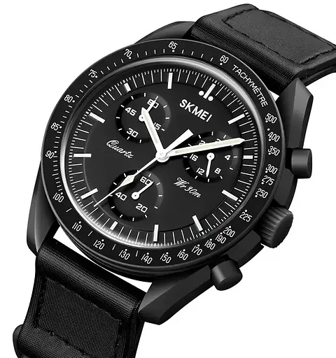 Чоловічий наручний класичний годинник Skmei 1982 (Чорний) - фото 2