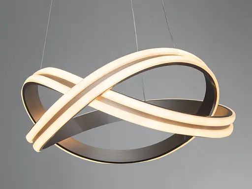 Підвісна LED люстра Romin Diasha 115Вт коричнева 19м² - фото 1