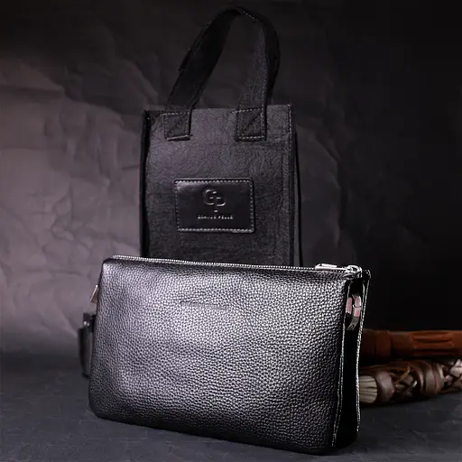 Кожаная женская сумка Grande Pelle 26х15.5х3 см sum0023606 - фото 10