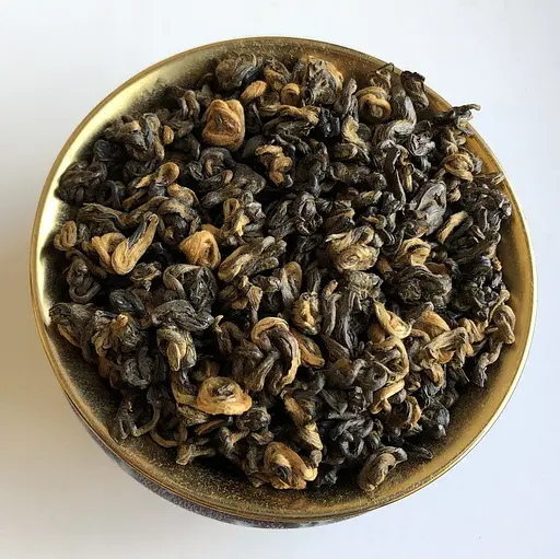 Черный чай Дян Хун Чжен Ло золотая улитка элитный 100 г - фото 2