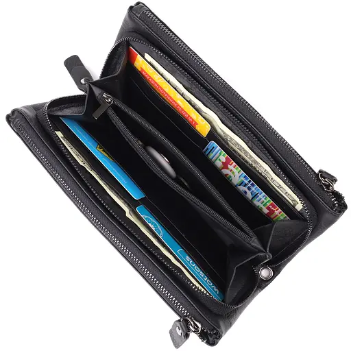 Кожаный кошелек на три отделения ST Leather 20.5х10.5х3 см acs0029687 - фото 6