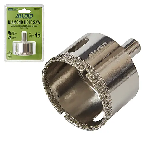 Свердло корончате Alloid Building Tools алмазне по склу та кераміці 45 мм (GS-50045) - фото 2