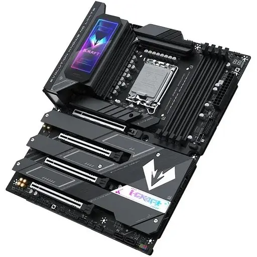 Материнская плата Maxsun LGA1851, iCraft Z890 PACIFIC, Z890, 4xDDR5, Int.Video(CPU), 4xSATA3, 1xPCI-E 16x 5.0, 1x PCI-E 8x 5.0, 2xPCI-E 4x 4.0, 4xM.2, RTL8126, 9xUSB3.2, 2xType-C, DP/HDMI, WIFI7+BT5.4, 16 фаз, отладка, ARGB, ATX - фото 3