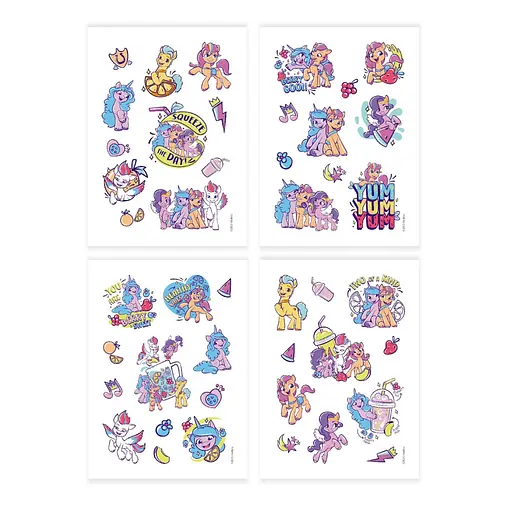 Набір дитячих тимчасових татуювань My Little Pony 200438, 4 аркуші - фото 3
