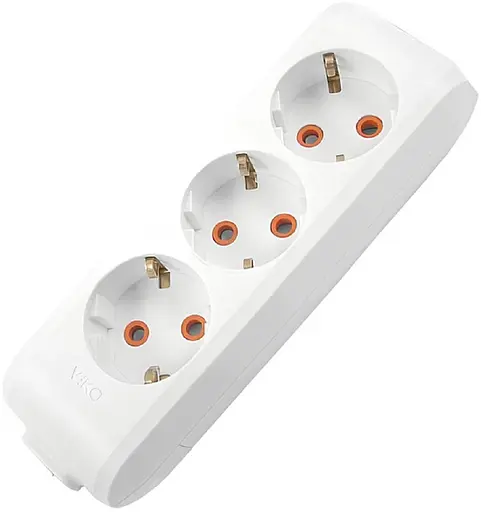 Колодка 3 гнізда з/заземл. біла (Multi-Let)