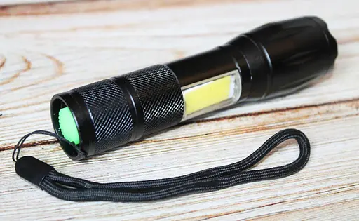 Карманный ручной аккумуляторный фонарь WD RB-234 с зумом T6+COB 18650 Micro-USB zoom Черный - фото 3