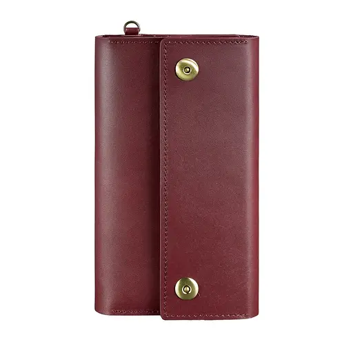 Кожаный клатч-органайзер (Тревел-Кейс) 5.0 бордовый - фото 8