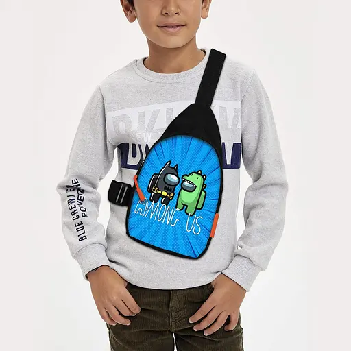 Сумка через плече дитяча Among Us 29х17 см сумка слінг для хлопчика (02026)