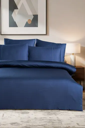 Постільна білизна Faye Navy Сатин-Stripe Luoca Patisca pbe0051942 - фото 1