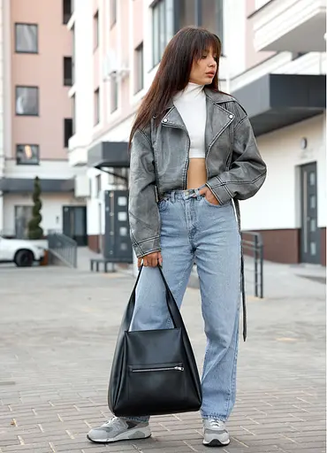 Женская сумка Sambag HOBO BLISS Черная 34 х 31 х 12 см (53453070) - фото 8