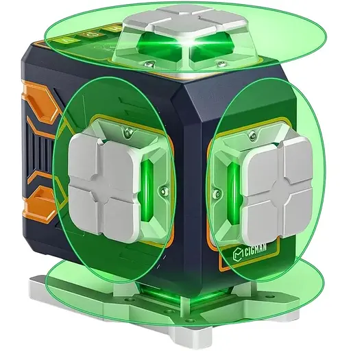 Лазерні рівні 360° з пультом дистанційного керування і додатком CIGMAN Green 4 шт.