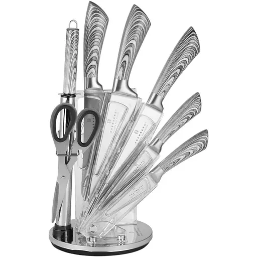 Набор ножей Edenberg на подставке нержавеющая сталь 9 предметов (EB-914)