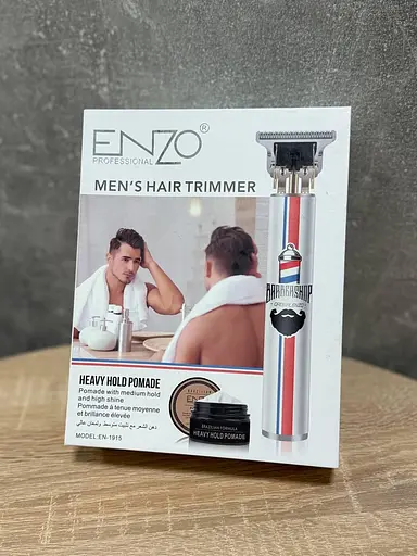 Аккумуляторный триммер для мужчин ENZO EN-1915 водонепроницаемый триммер с насадками для стрижения волос и бороды Белый - фото 10
