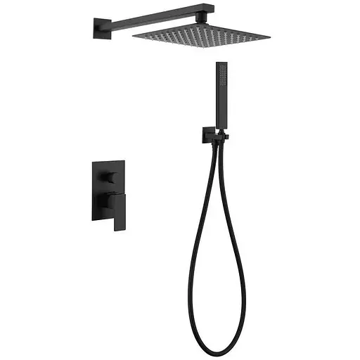 Душевая система скрытого монтажа Mixxus KUB-003 Inner Black MI5944, Черный матовый - фото 1