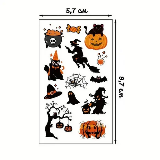 Набор детских временных татуировок "Хэллоуин" Fresh Tattoo kids-tatto-halloween-set-30 - фото 2