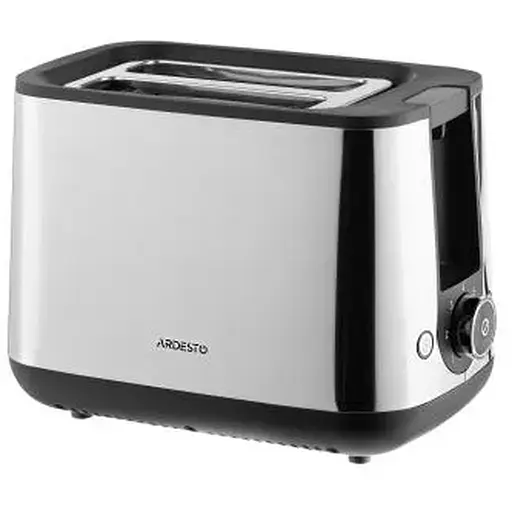 Тостер Ardesto T-K200, Steel, 800W, 2 тости, 2 відділення, 7 режимів підсмажування, нержавіюча сталь