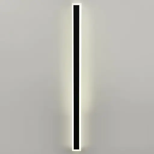 Сучасні лінійні бра в чорному корпусі 120 см Арт. WB 19/1200 BK Line F - фото 3