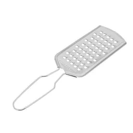 Терка велика плоска для шоколаду, сиру, горіхів, часнику, імбиру з нержавіючої сталі 21 см, Kitchen Master 84567 - фото 1