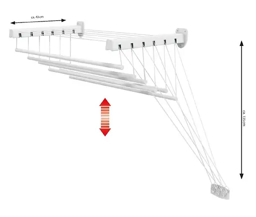 Сушилка для белья настенно-потолочная Casa Si Pick Up 100 White (CS42270X06) (DAS302377) - фото 2