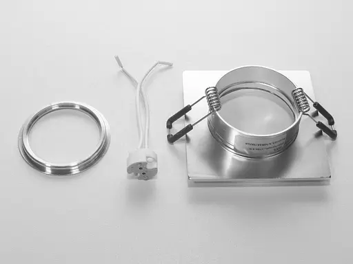 Квадратний точковий світильник серія Аluminium, матовий хром - фото 3