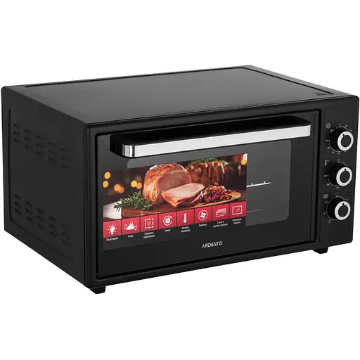 Піч електрична Ardesto 48 л, 1600 Вт, механіч., конвенція, рожен, чорний - фото 3