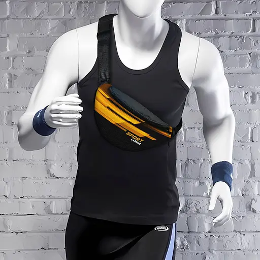 Сумка-бананка Sport мужская/женская спортивная 32×16 см с расширителем поясная сумка или сумка через плечо (3754) - фото 2