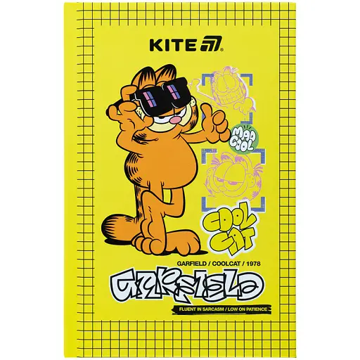 Книга записная Kite Garfield GF25-199 А6 80 листов клетка (GF25-199) - фото 1
