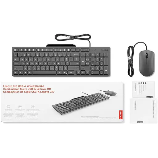 Комплект (Клавіатура та Миша) Lenovo 310 USB-A Wired Combo UA - фото 8