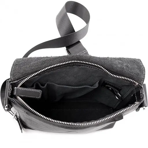 Чоловіча шкіряна сумка через плече GRANDE PELLE sum0026692 - фото 4