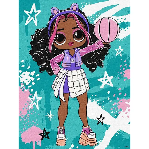 Картина по номерам "Tweens LOL Skate Dance Hoops Cutie" KHO1211, 30 x 40
