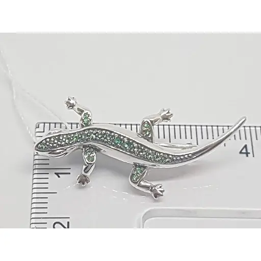 Серебряная брошь Ирий с фианитами. 9506 Белый - фото 4