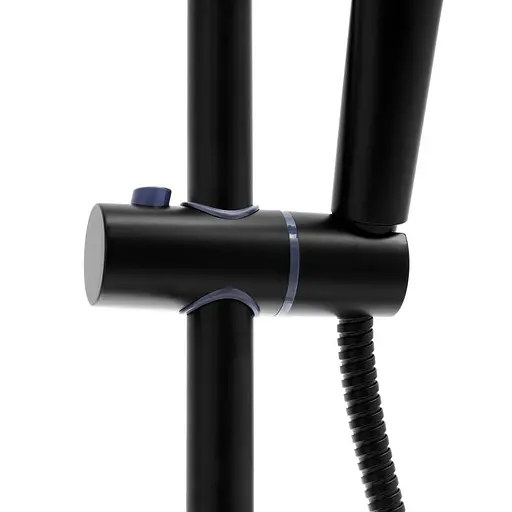 Душова система Yoka Bergen 25 Black з термостатом BP.BERGEN-THERM-25-BLK, Чорний матовий - фото 7